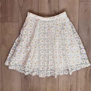 Anthropologie Eva Franco Daisy Skirt Floral SZ 2 Coquettegirl Embellished Glam